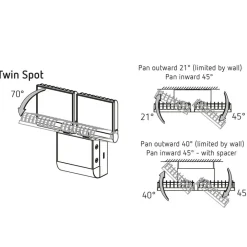 udendørs LED-væglampe theLeda S17-100, sort Sensor^Theben Clearance