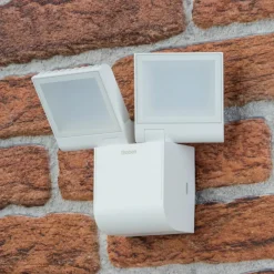 udendørs LED-væglampe theLeda S17-100L, hvid, 2 lyskilder.^Theben