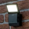 Theben Væglampe Med Sensor>udendørs LED-væglampe theLeda S8-100, sort, sensor
