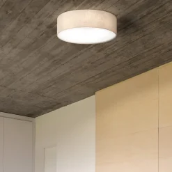 Thor loftslampe i tekstil, sand, Ø 40cm^FISCHER & HONSEL Clearance