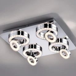 Tim kvadratisk LED-loftlampe, med 8 ringe^JUST LIGHT. GmbH Sale