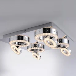 Tim kvadratisk LED-loftlampe, med 8 ringe^JUST LIGHT. GmbH Sale