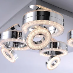 Tim kvadratisk LED-loftlampe, med 8 ringe^JUST LIGHT. GmbH Sale