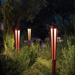 Les Jardins Solcelle Lampe Med Sensor|Solcellelamper>Tinka soldrevet fakkel med sensor, 120 cm, grå