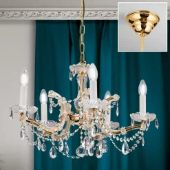 TJURA lysekrone med 5 lys 60 cm^ORION Outlet