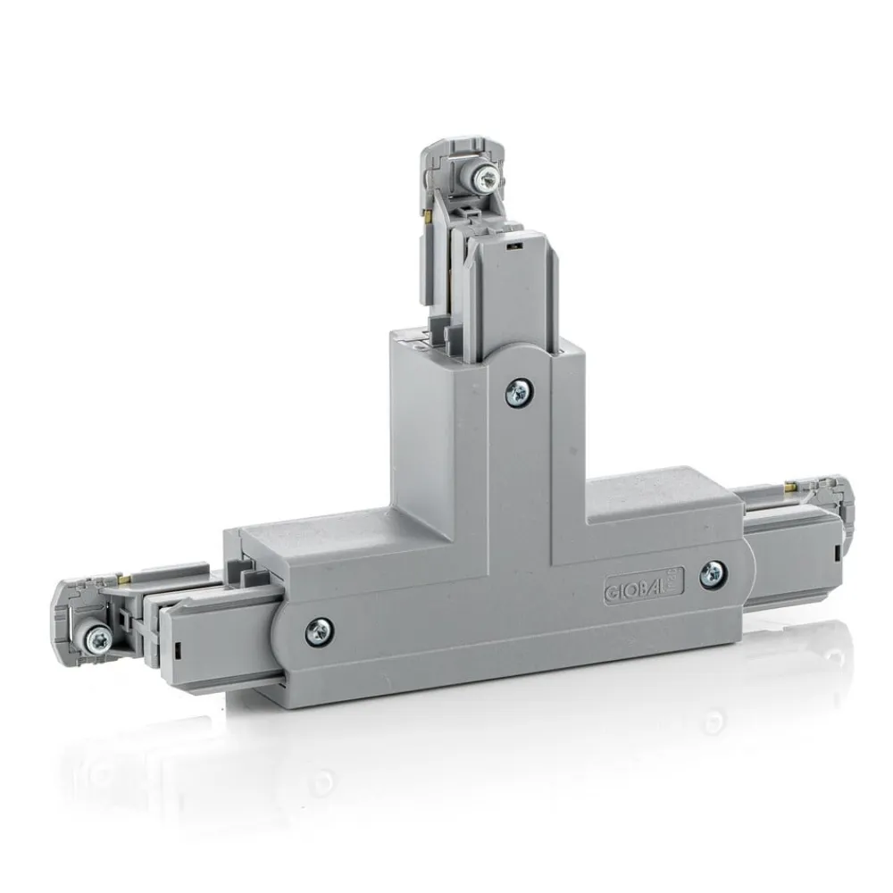 GLOBAL Skinnesystem>T-kobling Noa beskyttelsesleder indv. venstre, grå