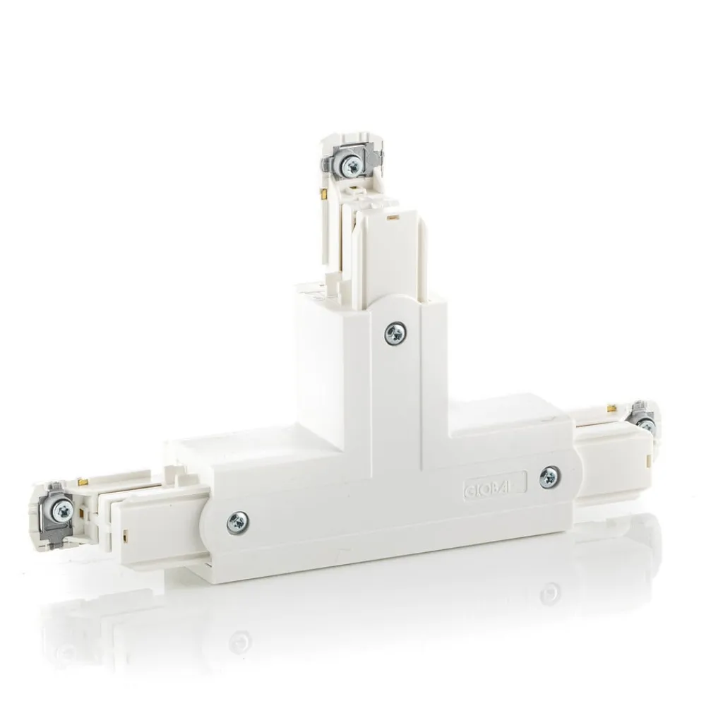 GLOBAL Skinnesystem>T-kobling Noa beskyttelsesleder udv. højre, hvid