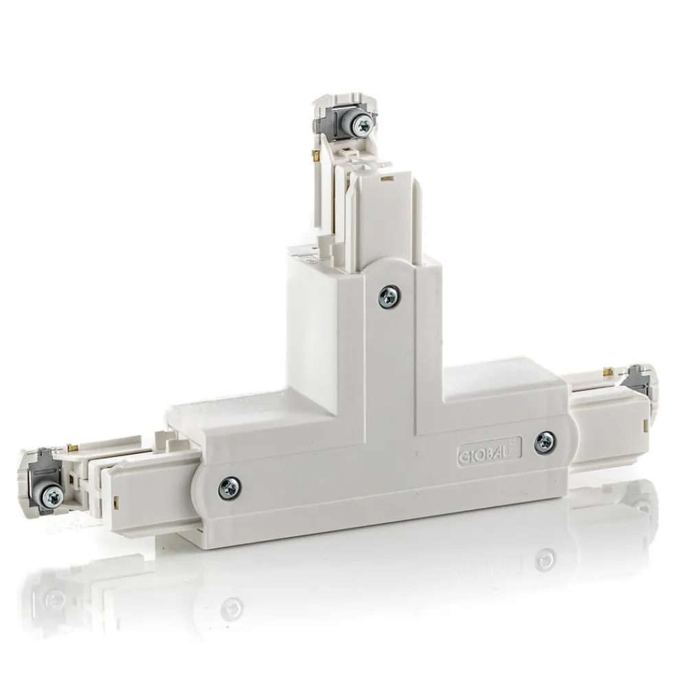 GLOBAL Skinnesystem>T-kobling Noa beskyttelsesleder indv. venstre hvid