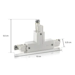 GLOBAL Skinnesystem>T-kobling Noa beskyttelsesleder indv. venstre hvid