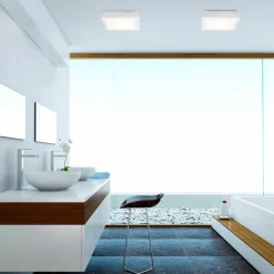 FARO BARCELONA Loftlamper>Tola loftlampe til badeværelset, 32 x 32 cm, hvid