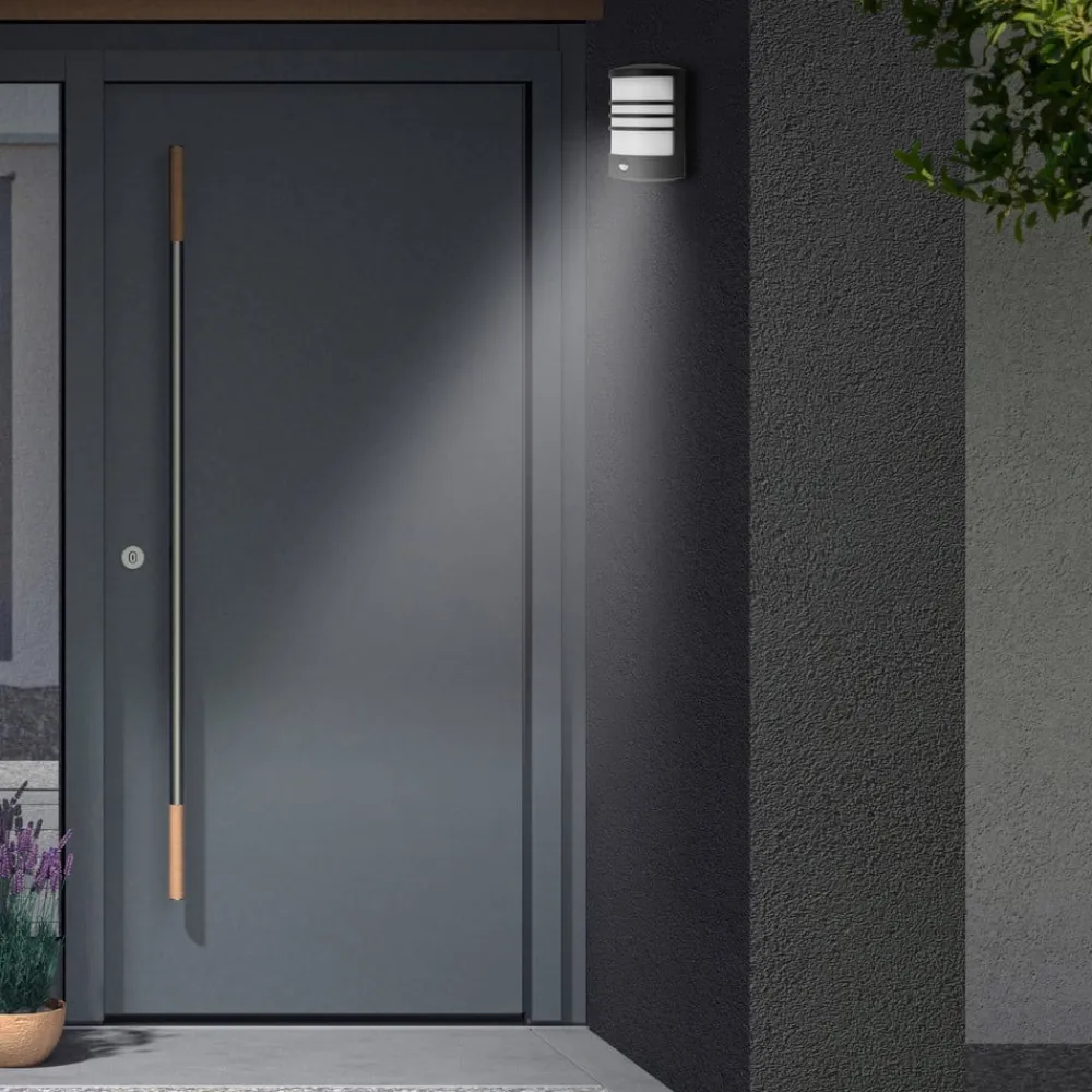 Telefunken Væglampe Med Sensor>Toledo udendørs LED-væglampe, sensor, sort 4.000 K