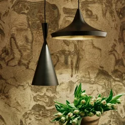 Tom Dixon Beat Wide LED-hængelampe, sort