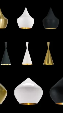 Tom Dixon Beat Wide LED-hængelampe, sort