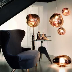 Tom Dixon gulvlampe Melt, kobberfarvet, højde 165 cm, stål