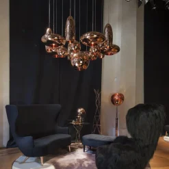 Tom Dixon gulvlampe Melt, kobberfarvet, højde 165 cm, stål