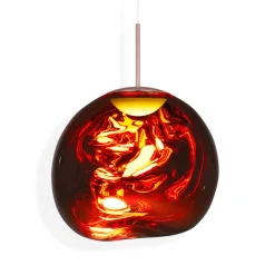 Tom Dixon LED-hængelampe Melt, Ø 50 cm, kobber, plast