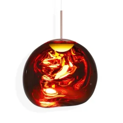 Tom Dixon LED-hængelampe Melt, Ø 50 cm, kobber, plast