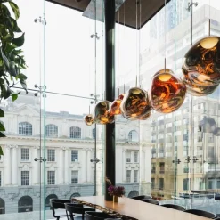 Tom Dixon LED-hængelampe Melt, Ø 50 cm, kobber, plast