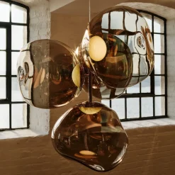 LED-lysekrone Melt Chandelier, bronzefarvet^Tom Dixon Outlet