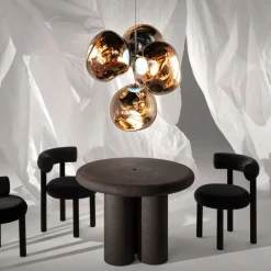 Tom Dixon LED-lysekrone Melt Chandelier, guldfarvet