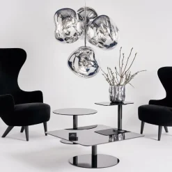 Tom Dixon Lysekroner>LED-lysekrone Melt Chandelier, røggrå