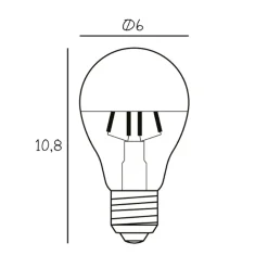 DESIGN BY US Topforspejlet pære Arbitrary E27 guld 3,5W 2700K dæmpbar
