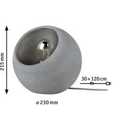 Paulmann Topmoderne betonbordlampe Ingram