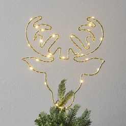 Topsy LED-julestjerne, hjortehoved, batteridrift^STAR TRADING Hot