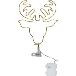 Topsy LED-julestjerne, hjortehoved, batteridrift^STAR TRADING Hot