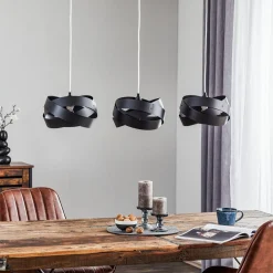 Tornado hængelampe, 3 lyskilder, sort^Domiluce New