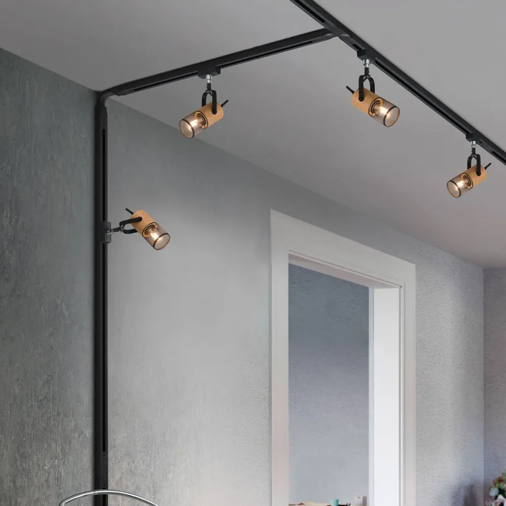 Trio Lighting Skinnesystem>Tosh skinnespot til DUOline, mat sort, trædetalje