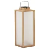Tradition LED-solcellelanterne lavet af teaktræ Højde 65 cm^Les Jardins Discount