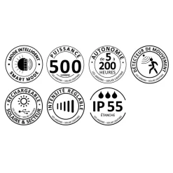 Tradition LED-solcellelanterne, antracit, højde 40 cm^Les Jardins Hot