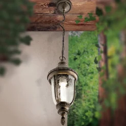 Traditionel Paula hængelampe med strukturglas^ORION Outlet