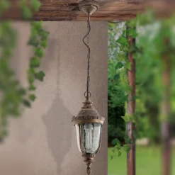 Traditionel Paula hængelampe med strukturglas^ORION Outlet