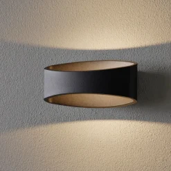 Trame LED-væglampe, oval form i sort^Maytoni Discount