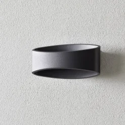 Trame LED-væglampe, oval form i sort^Maytoni Discount