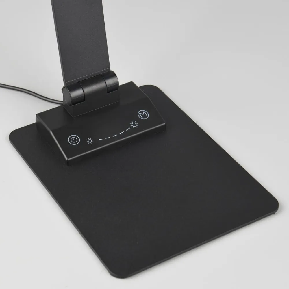 Trio Lighting Travis LED-bordlampe, sort, CCT, dæmpbar, touch, USB