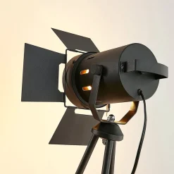 Trebenet gulvlampe Devon i sort^Lindby Best