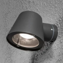 Konstsmide Trieste udendørs væglampe i alu, antracit