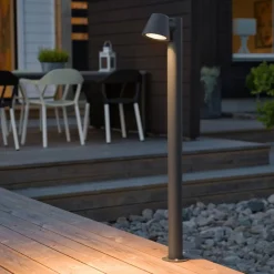 Konstsmide Gadebelysning>Trieste vejlampe i aluminium, antracit