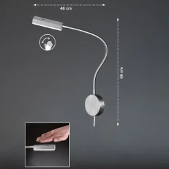 FISCHER & HONSEL Trinløs dæmpbar LED-væglampe Raik med stik