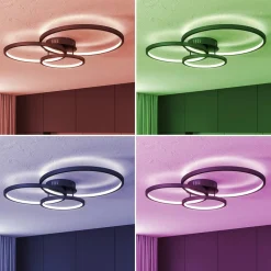 Trio WiZ Aaron smart LED-loftlampe, antracit^Trio Lighting Clearance