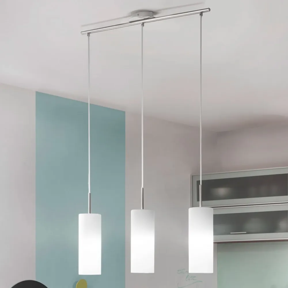 Troy hængelampe, mat nikkel/satiniseret, 3 lyskilder^EGLO Clearance