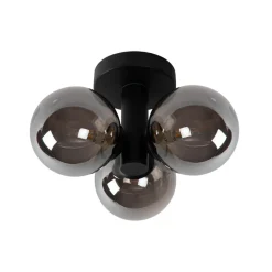 Lucide Loftlamper>Trudy loftlampe til bad, 3 lyskilder, sort/røg