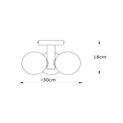 Trudy loftlampe til bad 3 lyskilder, mat guld/opal^Lucide Hot