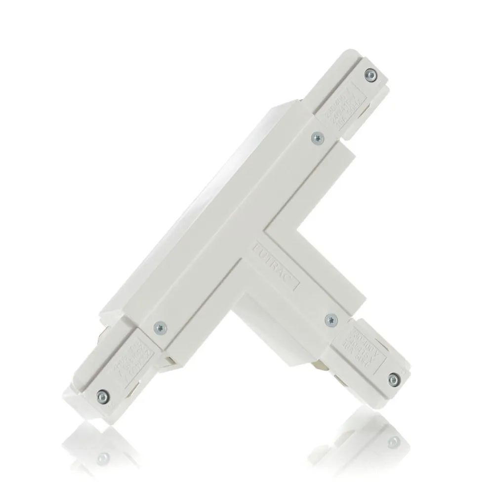 Eutrac Skinnesystem>T-stik installation jord udvendigt venstre hvid