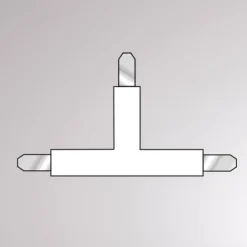 Molto Luce T-stik til Volare 2-fase skinne, hvid