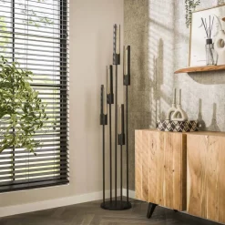 Zijlstra Gulvlamper|Gulvlamper>Tube gulvlampe, 5 lyskilder, sort, metal