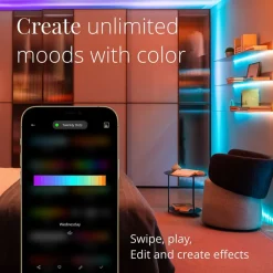 Dots LED-lyskæde RGB, sort, IP44, 10 m^twinkly